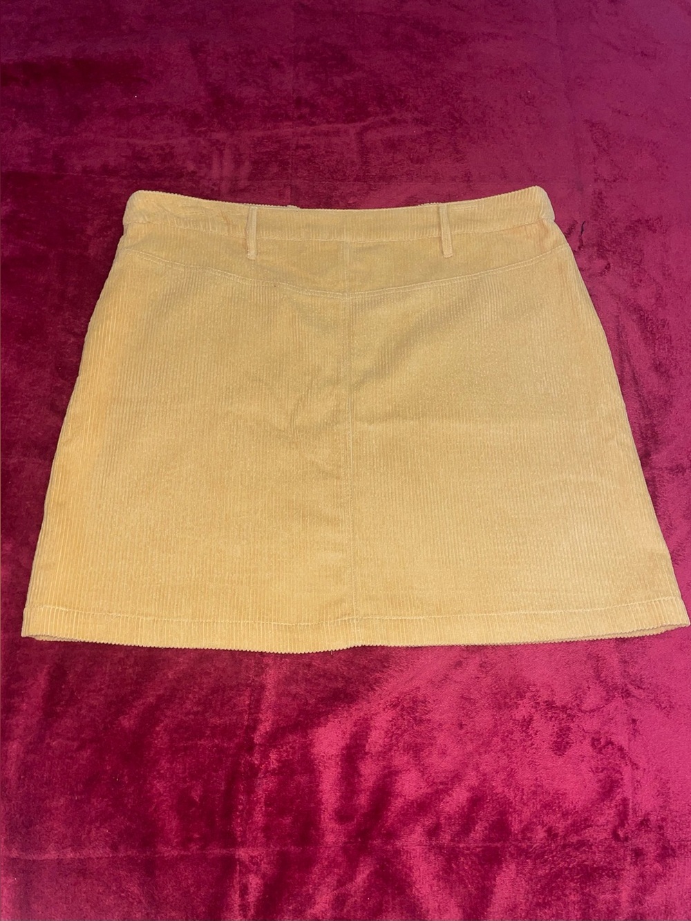 Live 4 Truth Corduroy Mini Skirt in Mustard Yellow - Picture 3 of 5
